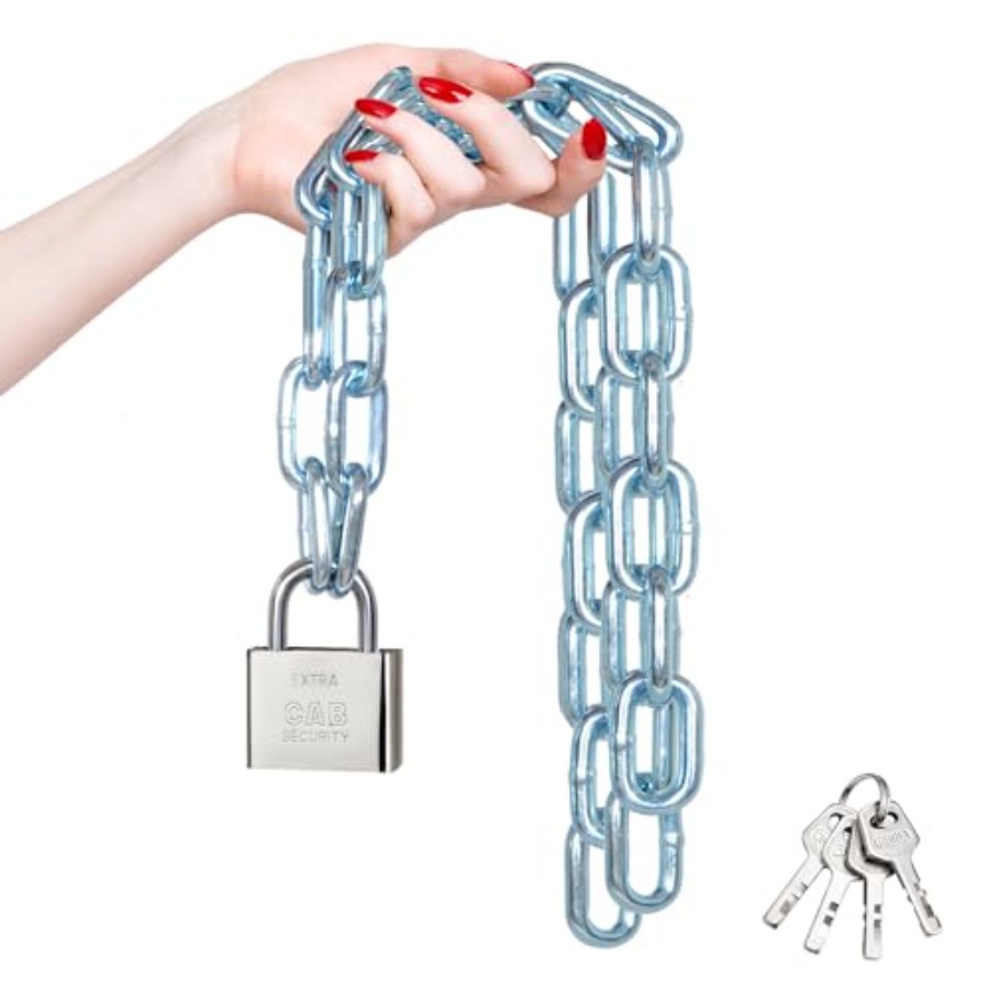 Bike Chain - Robuste 39-Zoll-8-mm-Sicherheitskette mit verzinktem Rostschutz und