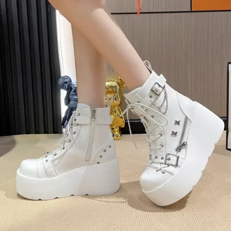 Designer Frauen Plattform Goth – Motorcycle Chain Bewertung und Preis